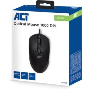 ACT AC5005 muis Ambidextrous USB Type-A IR LED 1000 DPI