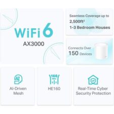 TP-Link Deco X50 Dual-band (2.4 GHz / 5 GHz) Wi-Fi 6 (802.11ax) Wit 3 Intern