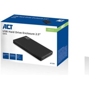 ACT AC1200 behuizing voor opslagstations HDD-/SSD-behuizing Zwart 2.5″