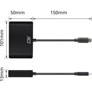 ACT USB-C – Docking HDMI 4K @ 30Hz VGA US