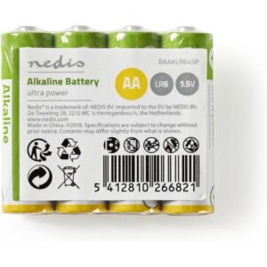 Nedis BAAKLR64SP huishoudelijke batterij (4 st.)