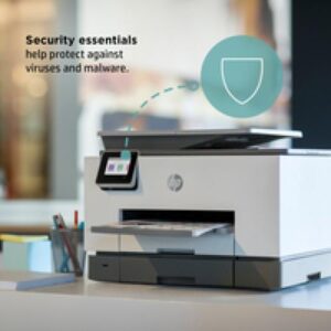 HP OfficeJet Pro 9022e All-in-One-printer, Printen, kopiëren, scannen, faxen, Automatische invoer voor 35 vellen; Printen via USB-poort aan voorzijde; Scannen naar e-mail; Dubbelzijdig printen