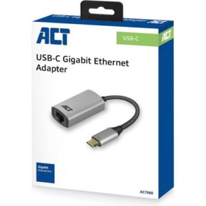 ACT AC7080 USB-C naar gigabit ethernet adapter