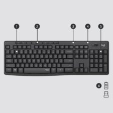 Logitech MK295 Silent Wireless Combo toetsenbord RF Draadloos QWERTY US International Zwart