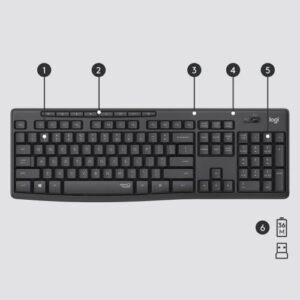 Logitech MK295 Silent Wireless Combo toetsenbord RF Draadloos QWERTY US International Zwart