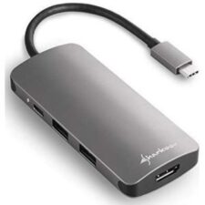 Sharkoon USB 3.0 Type C Multiport Adapter USB 3.2 Gen 1 (3.1 Gen 1) Type-C Grijs