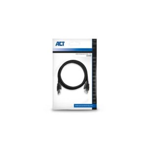 ACT AC3040 USB-kabel 1,8 m USB 2.0 USB A Zwart