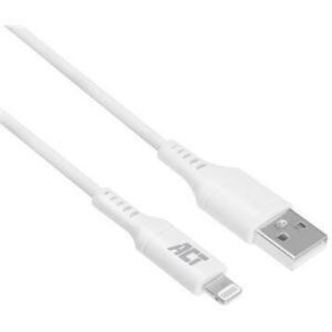 ACT AC3011 Lightning-kabel 1 m Wit