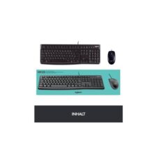 Logitech Desktop MK120 toetsenbord USB QWERTZ Duits Inclusief muis Zwart