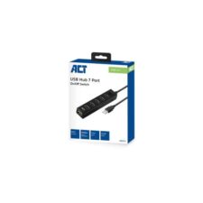 ACT AC6215 interface hub USB 2.0 480 Mbit/s Zwart