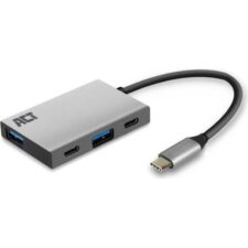 ACT AC7070 USB-C Hub 4 port met 2x USB-C en 2x USB-A, SuperSpeed 10Gbit/s