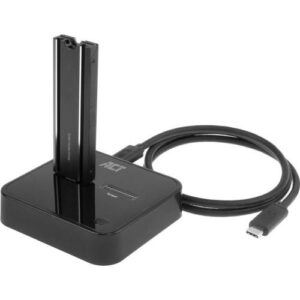 ACT AC1502 basisstation voor opslagstations USB 3.2 Gen 2 (3.1 Gen 2) Type-C Zwart