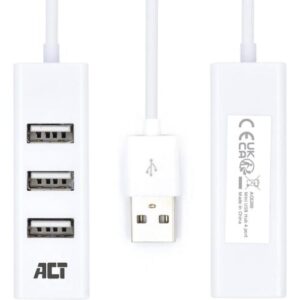 ACT AC6200 interface hub USB 2.0 480 Mbit/s Wit