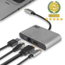 ACT AC7040 USB-C naar HDMI Multi port adapter met ethernet