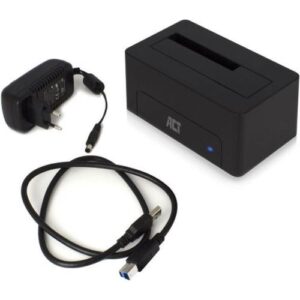 ACT AC1500 basisstation voor opslagstations USB 3.2 Gen 1 (3.1 Gen 1) Type-A Zwart