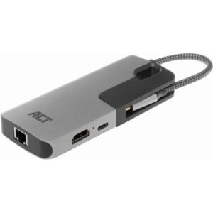 ACT AC7042 USB-C naar HDMI multiport adapter met ethernet en USB hub