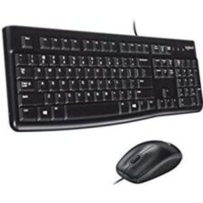 Logitech Desktop MK120 toetsenbord Inclusief muis USB AZERTY Frans Zwart