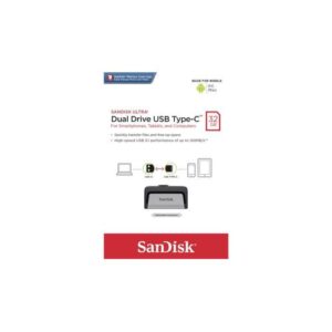 SanDisk Ultra Dual Drive USB Type-C USB flash drive 32 GB USB Type-A / USB Type-C 3.2 Gen 1 (3.1 Gen 1) Zwart, Zilver