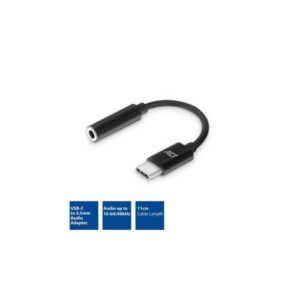 ACT AC7380 audio kabel tussenstuk 0,11 m 3.5mm USB Type-C Zwart