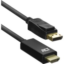 ACT AC7550 video kabel adapter 1,8 m DisplayPort HDMI Type A (Standaard) Zwart