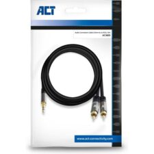 ACT AC3605 audio kabel 1,5 m 2 x RCA 3.5mm Zwart