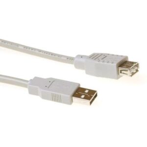 ACT USB 2.0 verlengkabel USB A male – USB A female ivoor