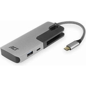 ACT AC7052 USB-C Hub 3 port met cardreader en PD pass through