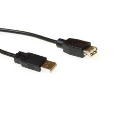 ACT USB 2.0 verlengkabel USB A male – USB A female zwart