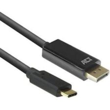 ACT AC7325 video kabel adapter 2 m USB Type-C DisplayPort Zwart